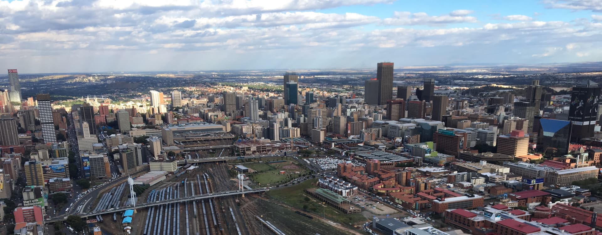The Johannesburg skyline, near where Cassava switched on its AI Factory